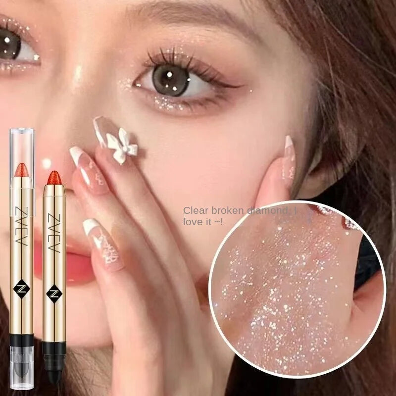 Waterproof Double-Ended Shimmer Eyeshadow Stick – 6 Colors Eyeshadow Stick Qme