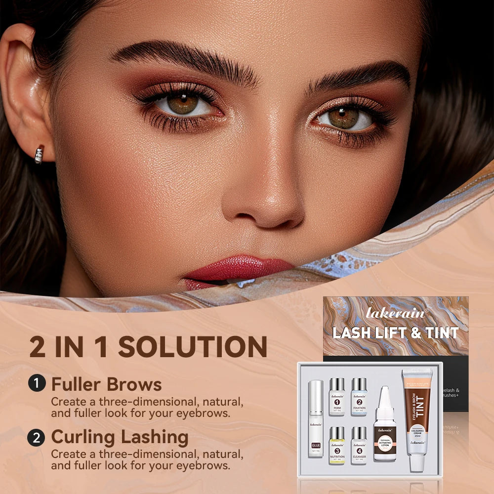 Lash Lift & Brow Tint Kit – Long-Lasting Curl 6–8 Weeks Lash Lift Kit Qst