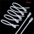 Self-Locking Reusable Cable Ties – PC Cord Organizer Straps Cable Ties Organizer Qme White