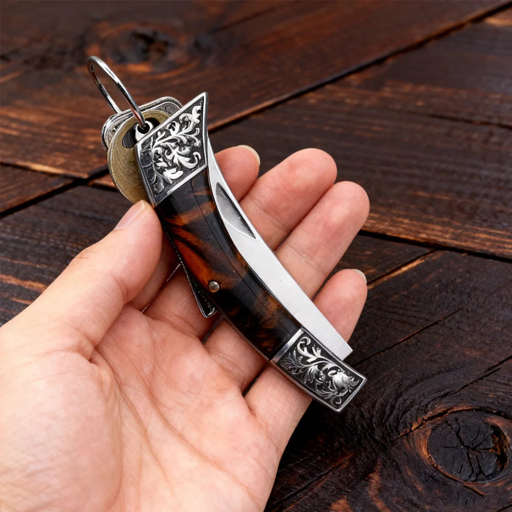 Swayboo 440C Stainless Steel Folding Pocket Knife – Resin Handle Folding Pocket Knife Qst