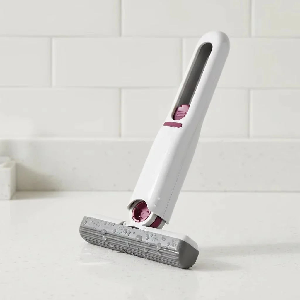 Portable Mini Sponge Mop – No-Rinse Glass & Desktop Cleaner Mini Sponge Mop Qme
