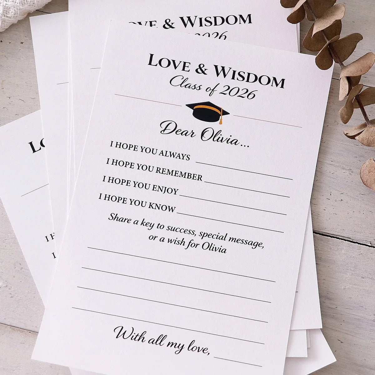 Love & Wisdom Game Cards | Graduation Tabletop Game for Students Tabletop Card Game Qme