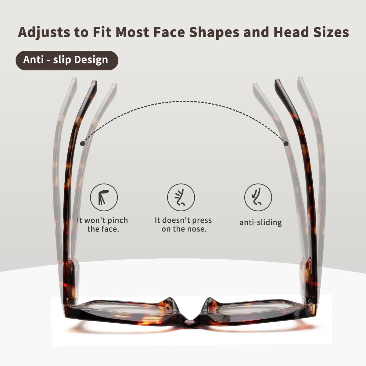 VOPHA Square Blue Light Blocking Reading Glasses +1.0–+3.0 Reading Glasses Qst