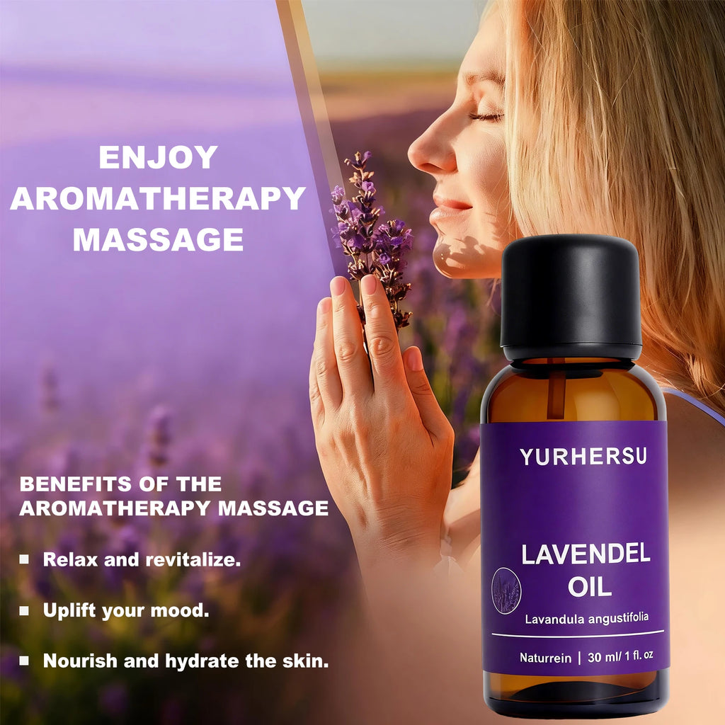 YURHERSU Pure Lavender Essential Oil 30ml – Skin & Hair Essential Oil Qst