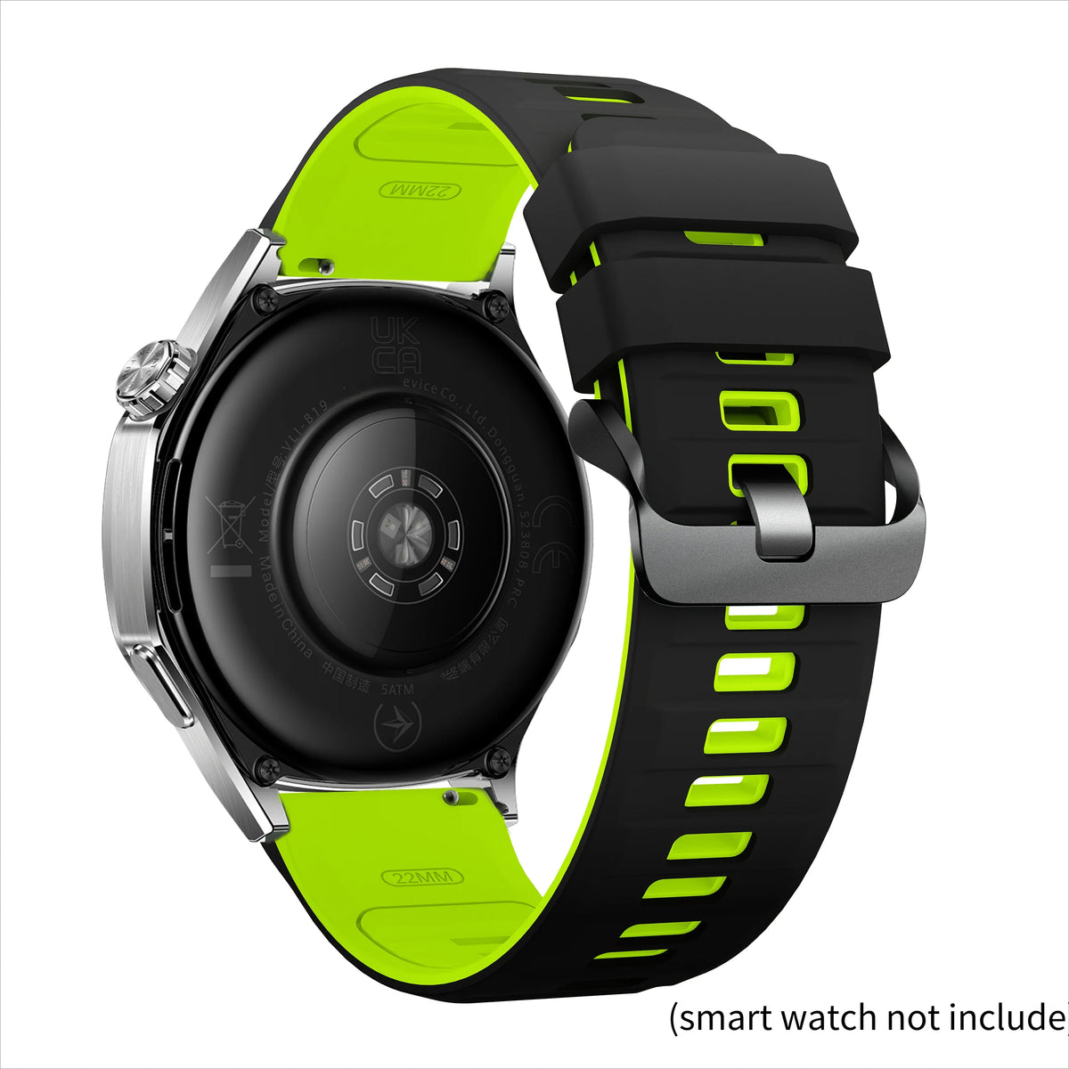 Silicone Sport Band for Huawei Watch GT6 – 22mm, 10 Colors Silicone Watch Band Qme Black Green 22mm Universal