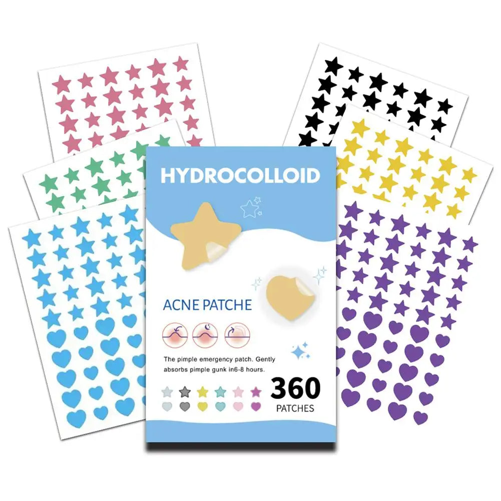 Hydrocolloid Pimple Patches Mixed Sizes – Circle Star Heart Pimple Patches Qme