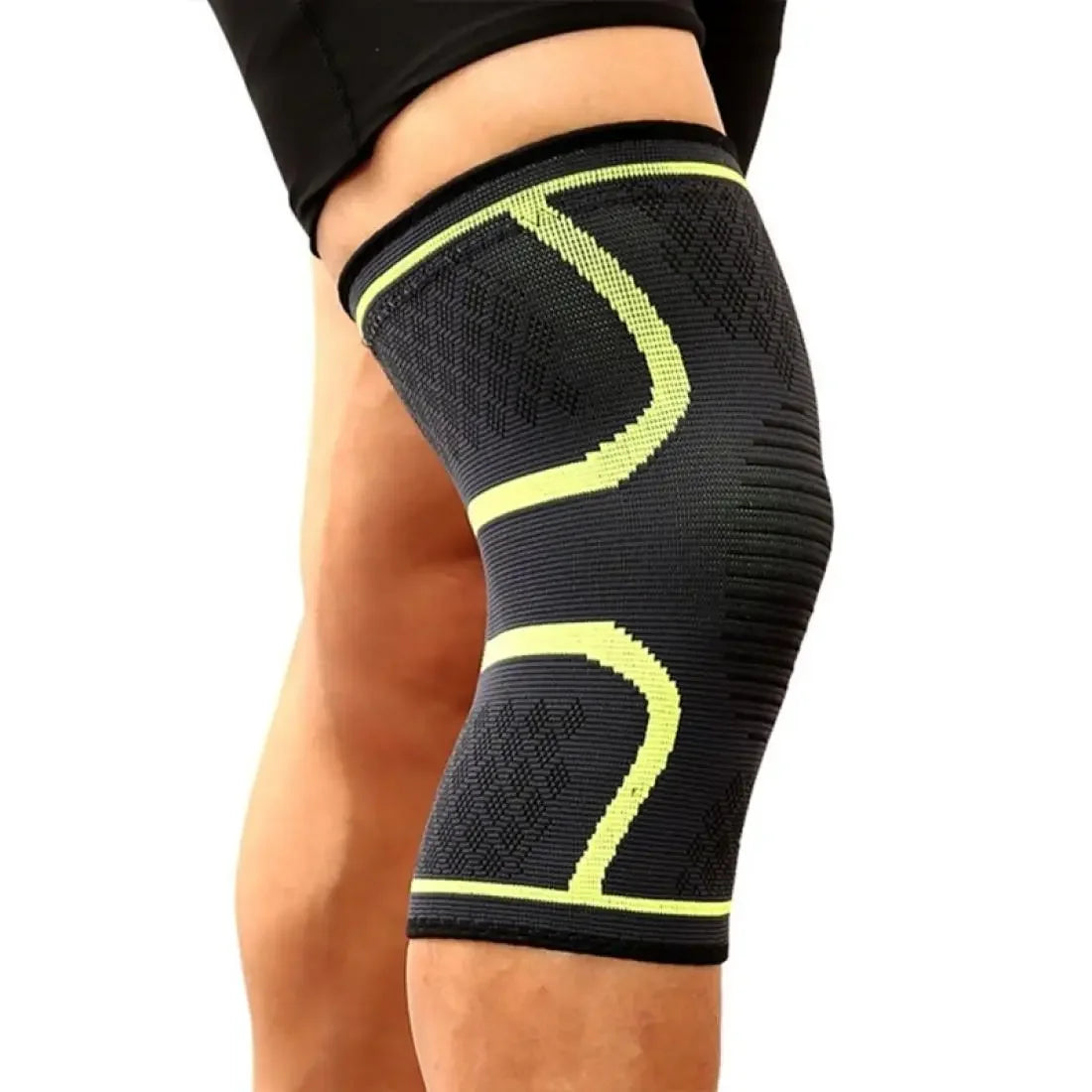 Nylon Elastic Sports Knee Brace Breathable Support – 1 Pair Knee Support Brace Qme green