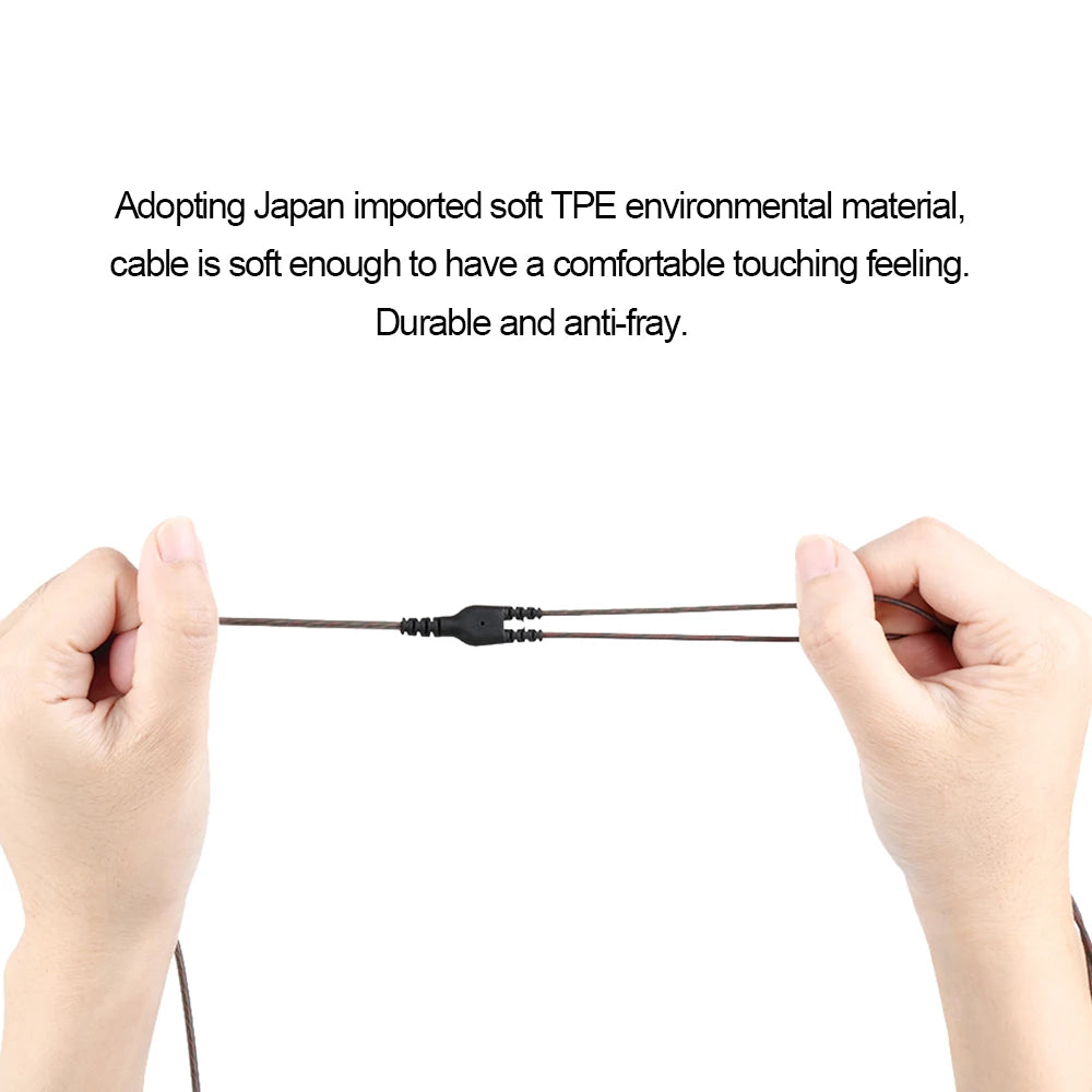 MMCX Replacement Audio Cable 3.5mm for Shure SE215 SE535 Earphone Replacement Cable Qst