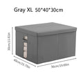 Foldable Cationic Fabric Storage Box – Large Clothes Organizer Foldable Storage Organizer Qme Grey XL