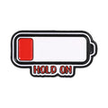 Low Battery Enamel Pin – Cute Minimalist Cartoon Lapel Badge Enamel Lapel Pin Qme Style1