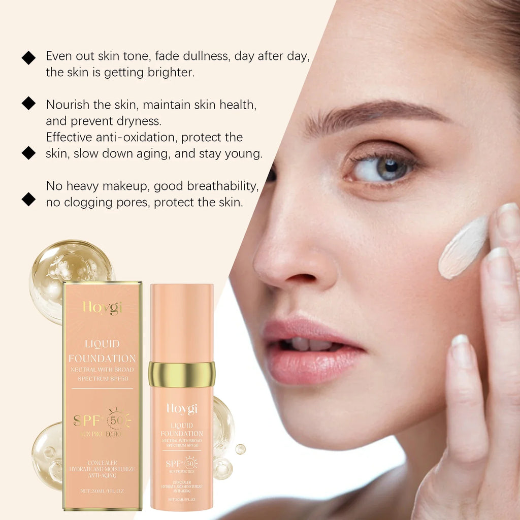 Qme SPF 50 Liquid Foundation – Temperature-Adaptive Coverage Liquid Foundation Qme