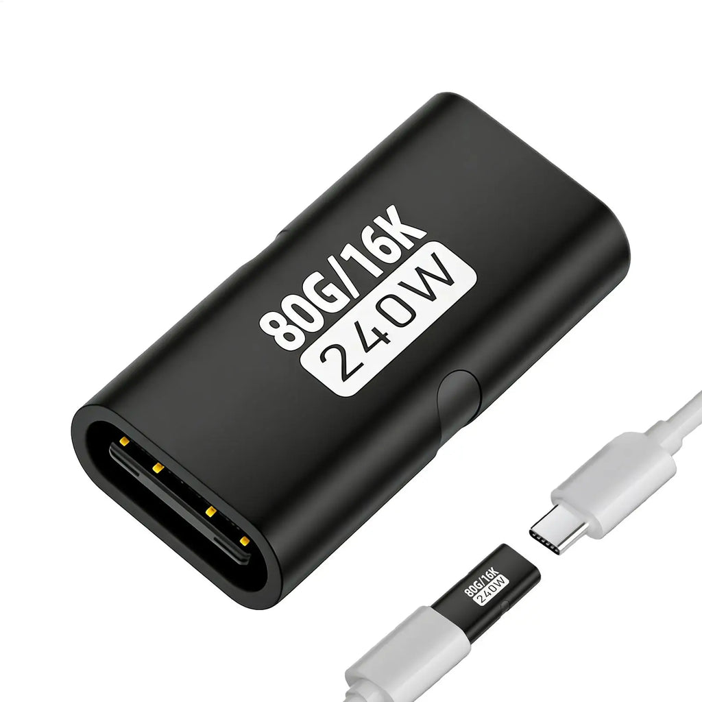 USB-C Female to Female Adapter 240W – Fast Charging Connector USB-C Adapter Qme