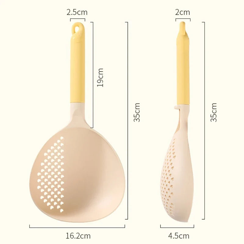 Dual-Use Dumpling & Noodle Scoop with Drain Colander | Qme Dumpling Noodle Scoop Qme 1pcs
