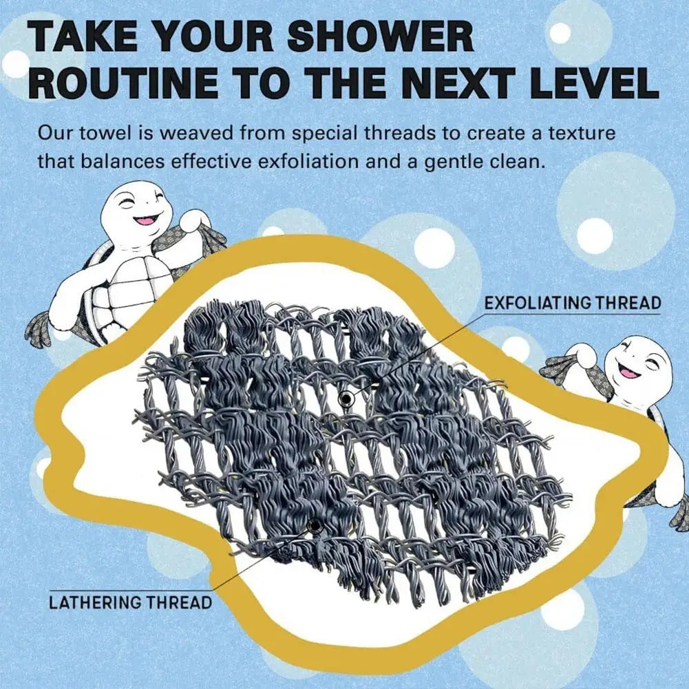 Dual-Sided Exfoliating Back Scrubbing Towel Strap | Unisex Exfoliating Body Strap Qme