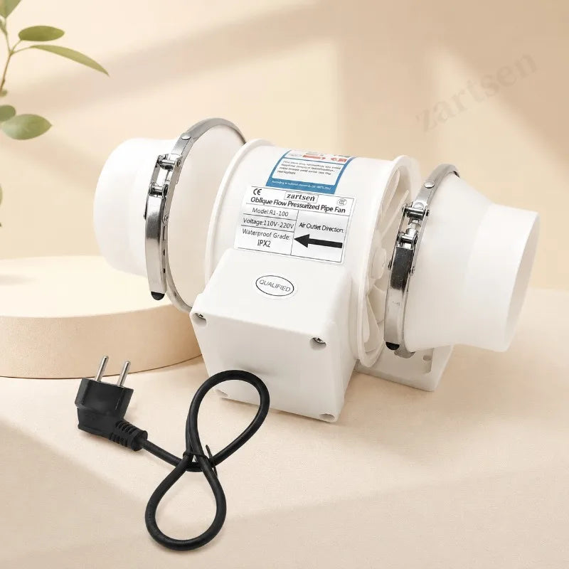 220V Silent Inline Duct Fan – Bathroom & Kitchen Ventilator Inline Duct Fan Qst