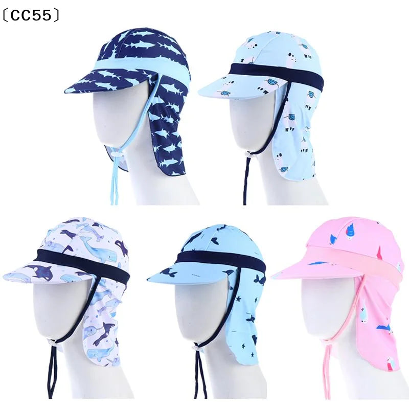 Kids Wide Brim Anti-UV Sun Hat – Lightweight Multicolor Nylon Cap Kids Sun Hat Qst