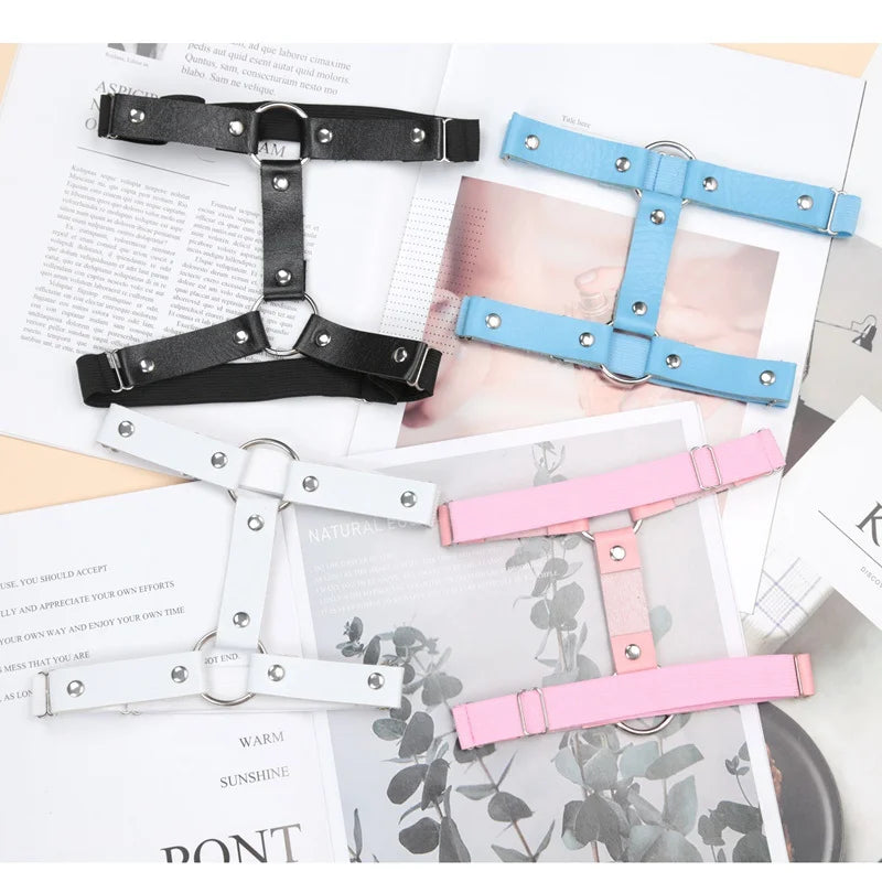 Women's Gothic Garter Belt – Punk Harajuku PU Leather Style Gothic Garter Belt Qme