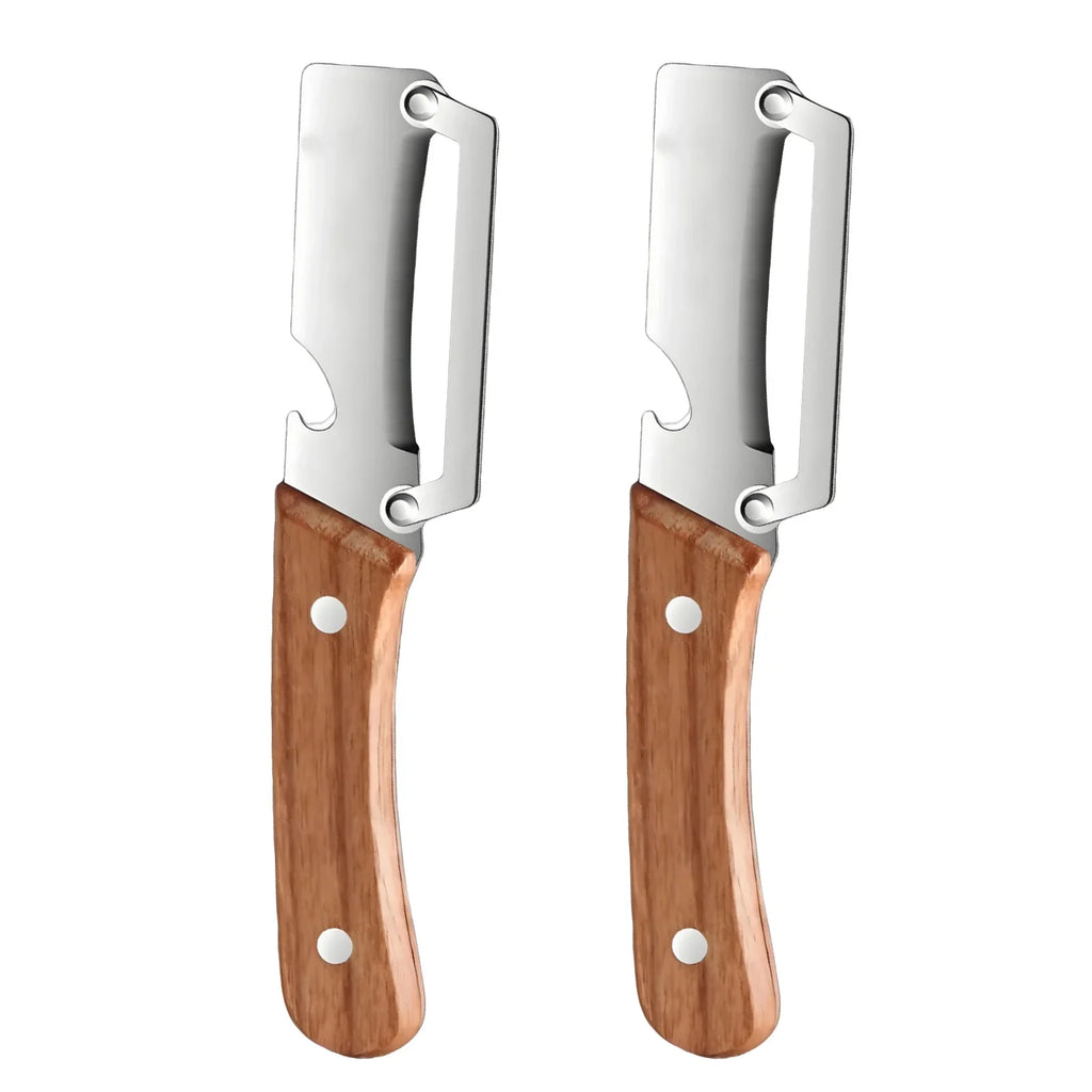 2pc Stainless Steel Vegetable Peeler & Sugarcane Knife Set Vegetable Peeler Set Qme A