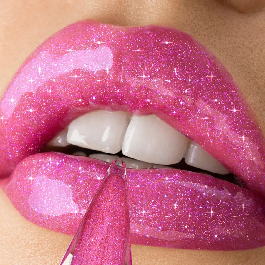 8-Color Glitter Shimmer Lip Gloss – Tinted, Moisturizing Set Glitter Lip Gloss Set Qme