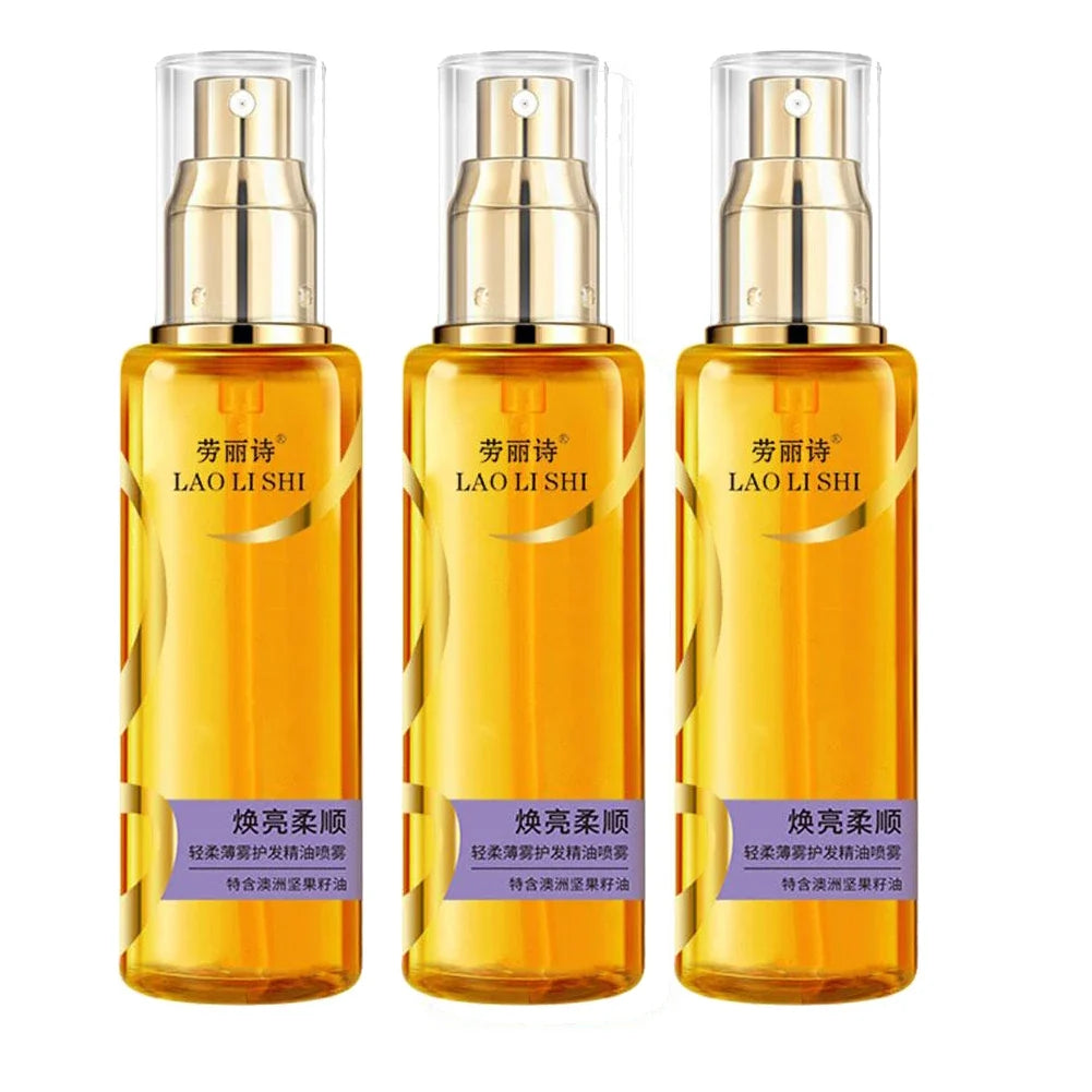 1-2 Shine Hair Serum – Lightweight Oil Hydrating Mist Hair Oil Serum Qme 3PCS