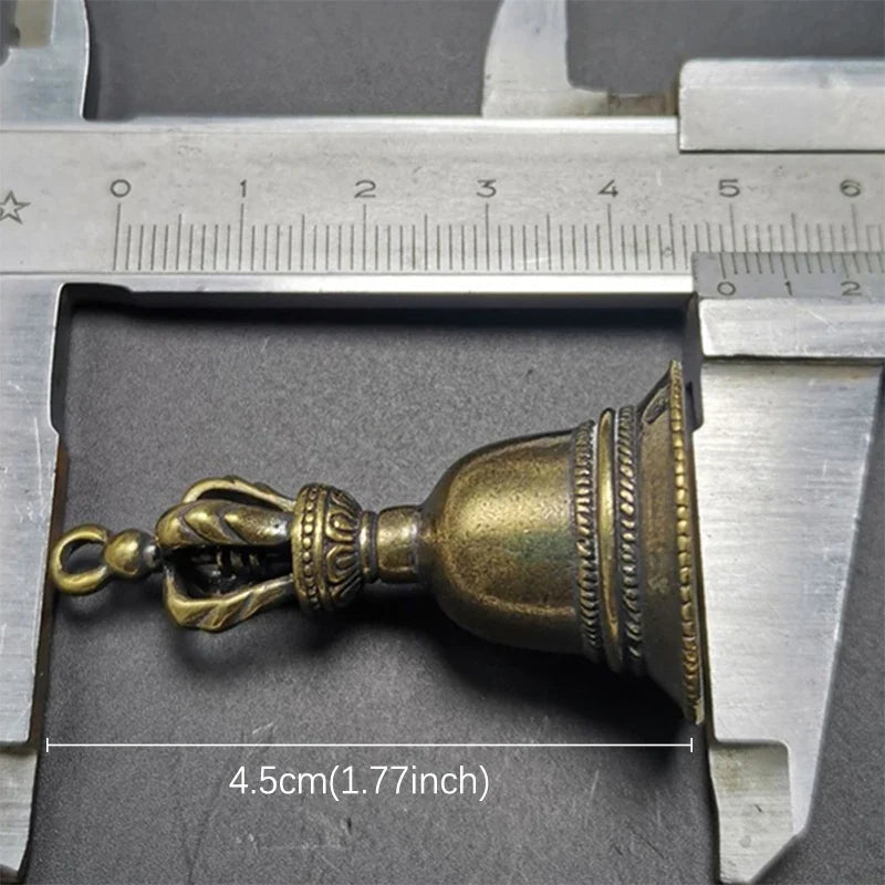 Tibetan Brass Drop Bell – Copper Wind Bell Keychain Decor Decorative Bell Charm Qme