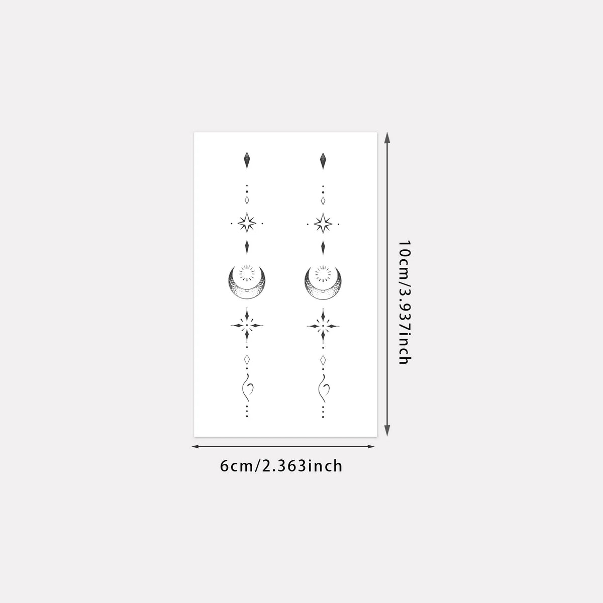 Minimalist Star & Moon Temporary Tattoo Stickers | Waterproof Temporary Tattoo Sticker Qme LX-1033