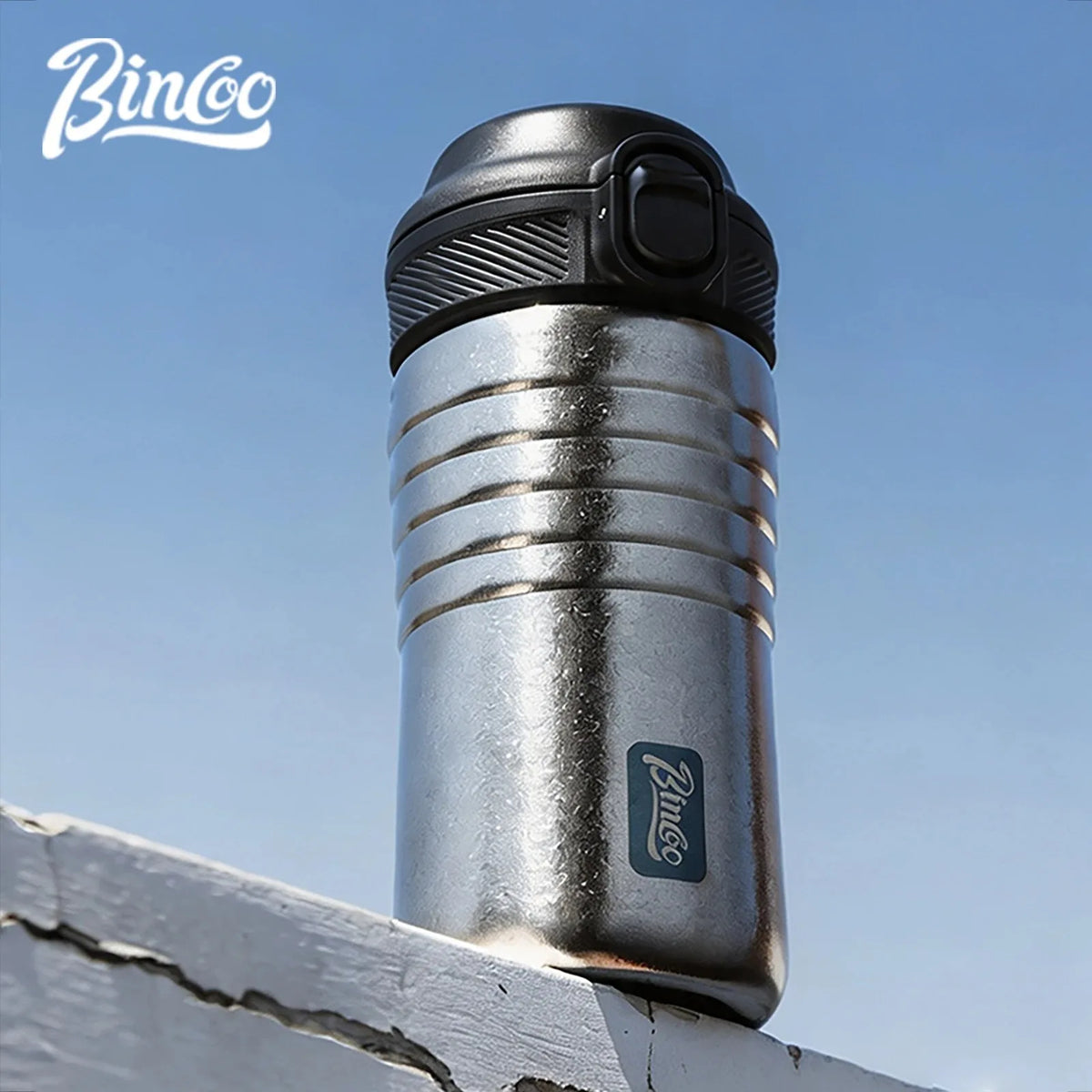 BINCOO Pure Titanium Insulated Travel Mug – Leakproof Thermos Titanium Travel Mug Qst
