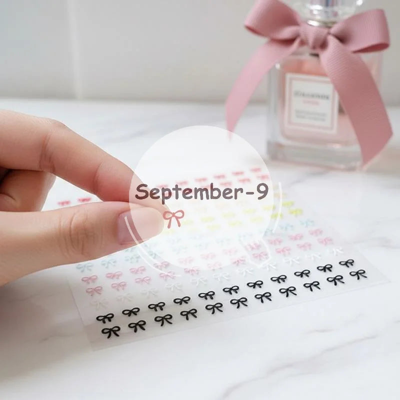 3D Mini Bow Nail Art Stickers – Self-Adhesive Multicolor Nail Art Stickers Qme Default Title