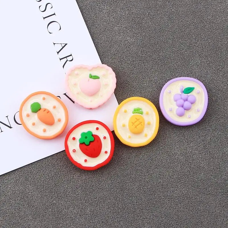 Fruit Cartoon Resin Flatback Charms – DIY Phone Case & Craft Decor Resin Flatback Charms Qme