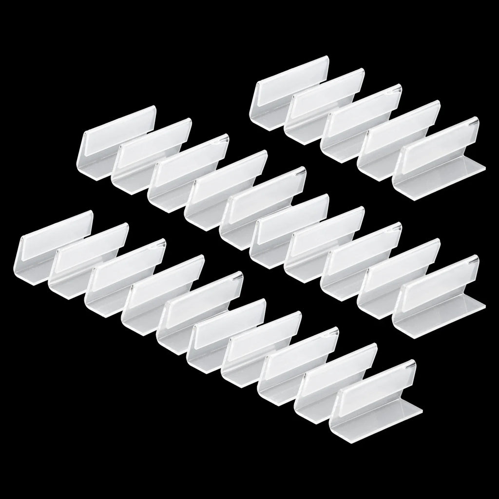 Acrylic Mini Sign Display Holder Price Card Tag Stand 25pcs Sign Display Stand Qme