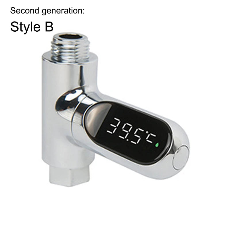 Self-Powered LED Shower Thermometer – 5–85°C Digital Monitor Shower Thermometer Qst B