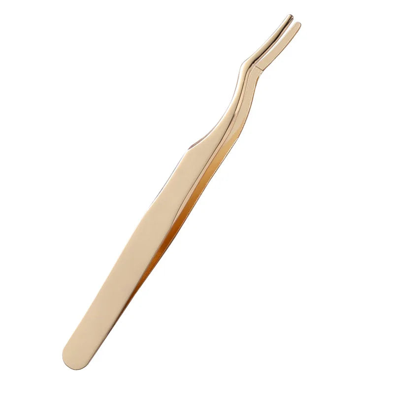 Eyelash Tweezers & Lash Applicator – Stainless Steel Makeup Tool Lash Applicator Tweezers Qme Gold China Mainland