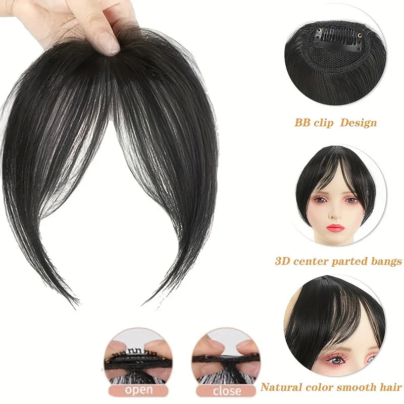 Clip-On Synthetic Fluffy Bang Hairpiece – 12 Colors Clip-On Bang Hairpiece Qme