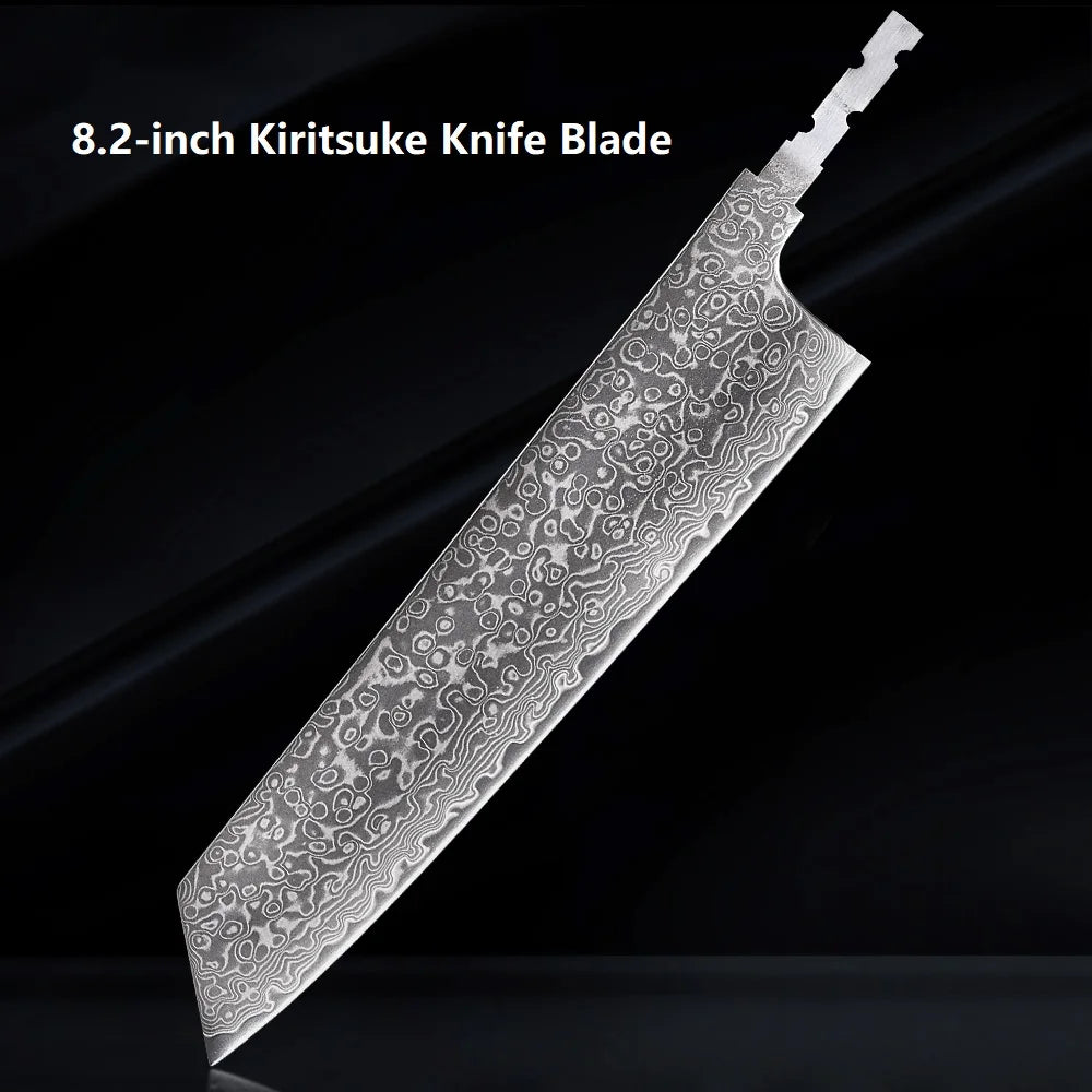 DASHWAY Damascus Steel Blank Blade AUS-10 Full Tang DIY Knife Damascus Blank Blade Qst Kiritsuke Blade