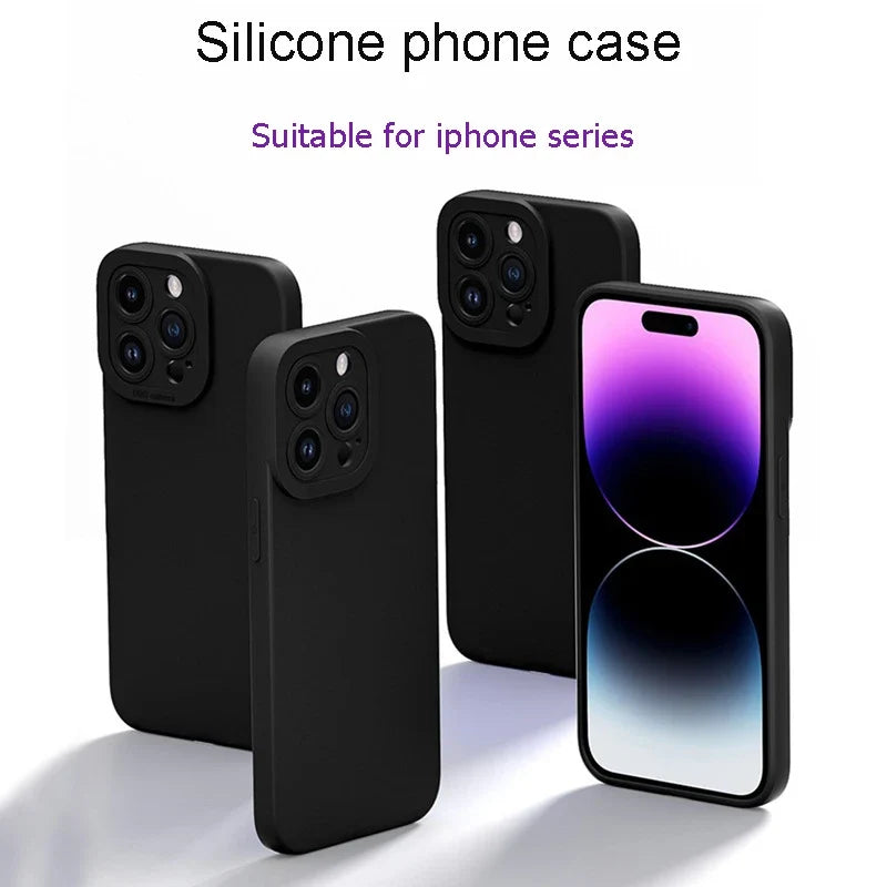 Soft Silicone iPhone Case 15 14 13 12 11 X XS – Drop Protection Silicone Phone Case Qme