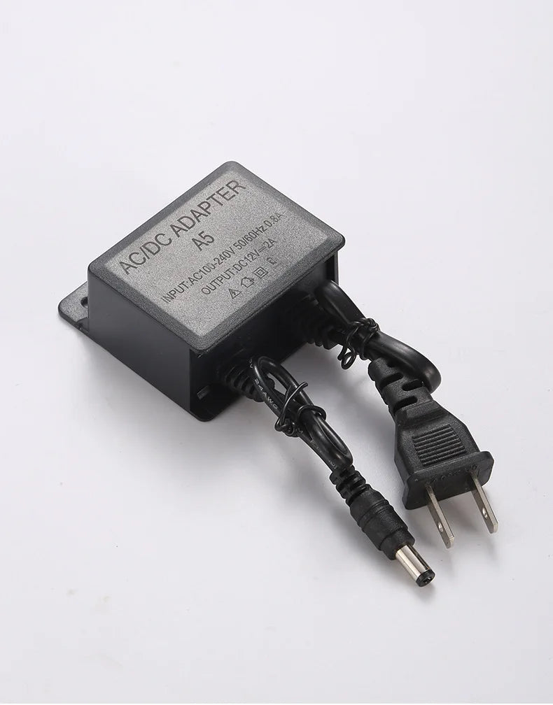 12V 2A Waterproof AC DC Power Supply Adapter | EU & US Plug CCTV Power Supply Adapter Qme