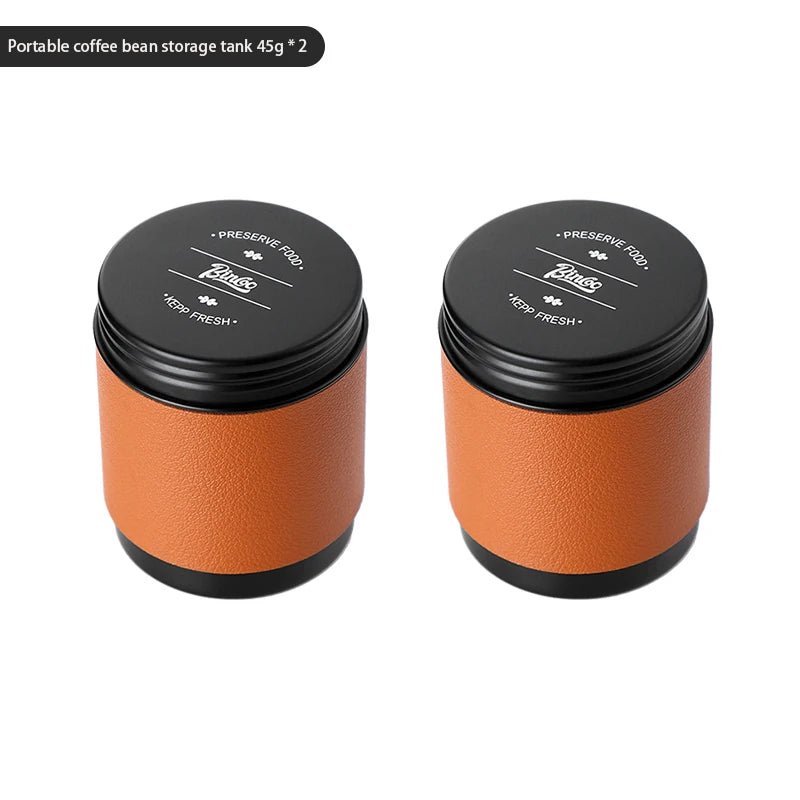 Bincoo 80ML Mini Airtight Coffee Canisters 2-Pack | Portable Coffee Storage Canister Qst 2pcs