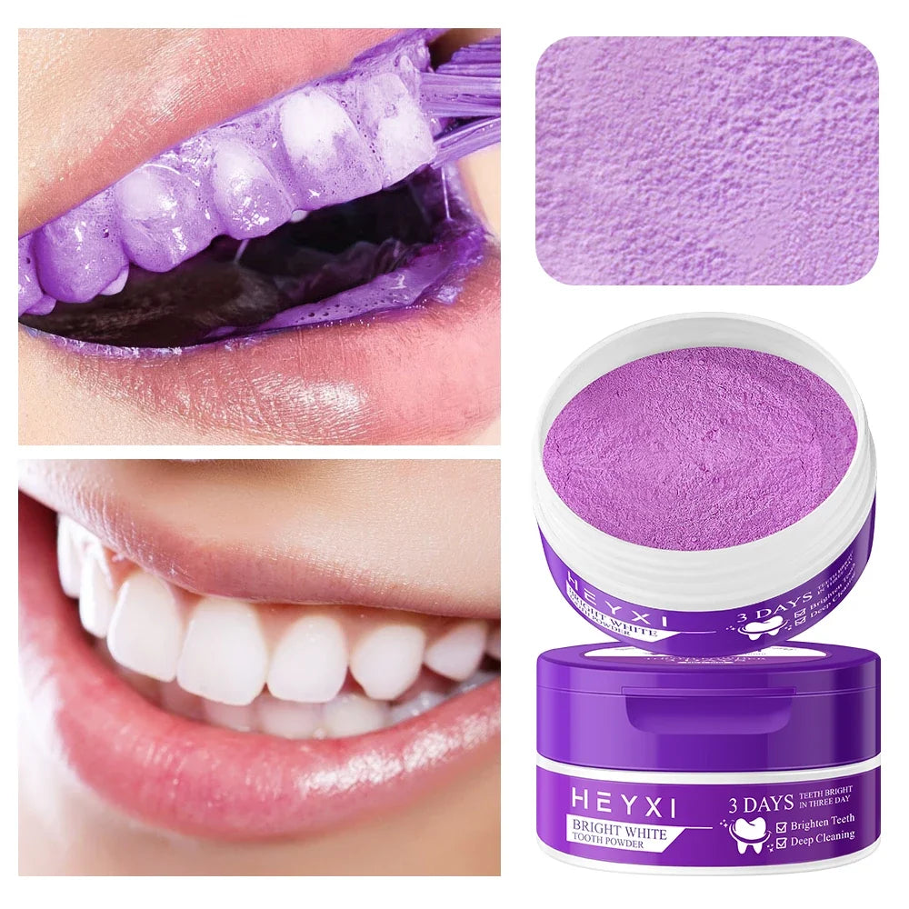 Purple Tooth Powder – Deep Cleansing Fresh Breath Formula Tooth Powder Qme
