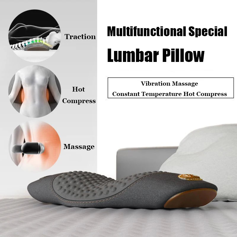 Electric Lumbar Massage Pillow – Ergonomic Waist Support Cushion Lumbar Massage Pillow Qst