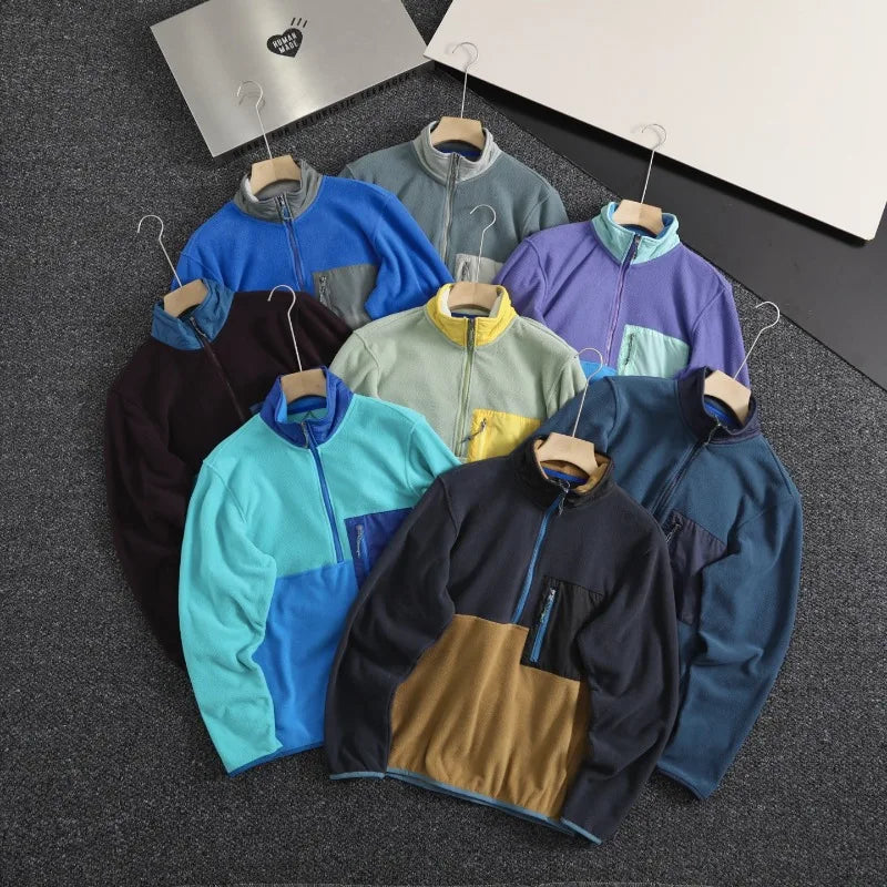 Matching Couple Half-Zip Fleece Pullover – 8 Colors Fleece Pullover Qme
