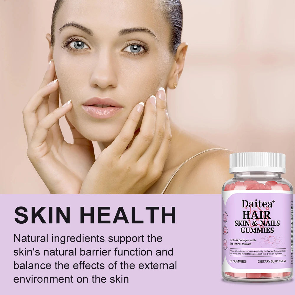 Collagen Gummies with Vitamin C & Biotin – Hair, Skin & Nails Collagen Supplement Gummies Qst