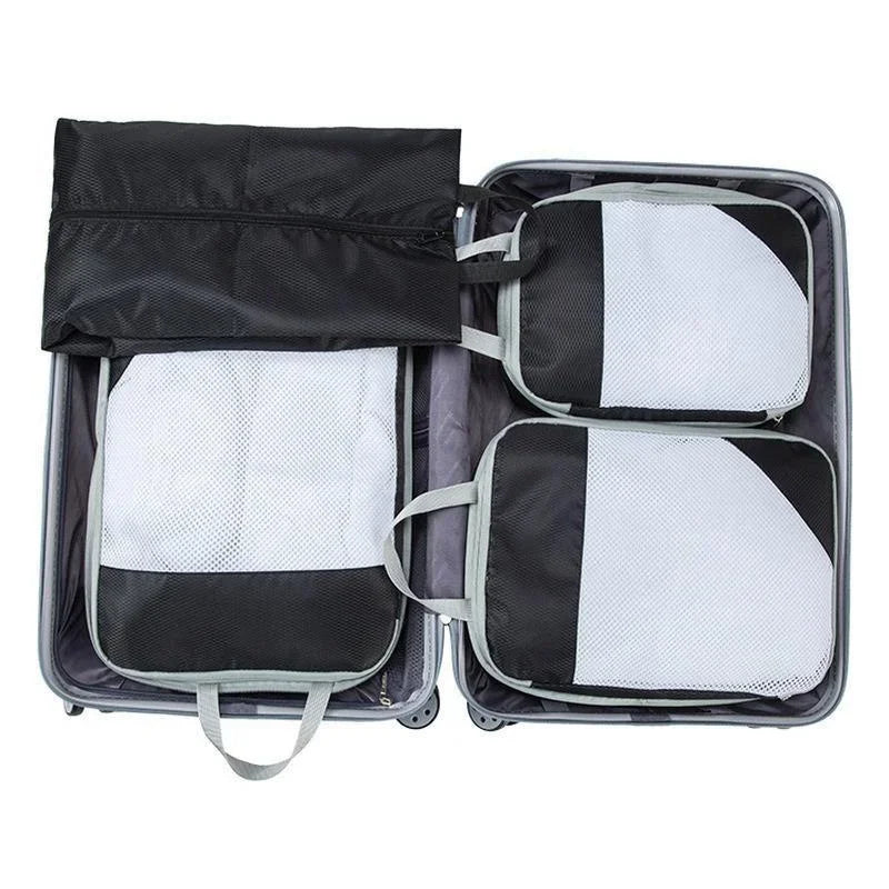Compression Packing Cubes 4-Piece Travel Storage Bag Set Packing Cubes Set Qme