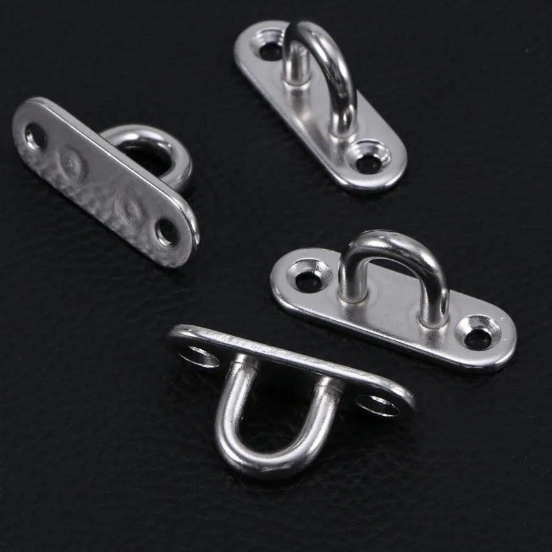 Heavy Duty Corrosion Resistant U-Hook Eye Plates – 4 Pack Eye Plate Hook Set Qme