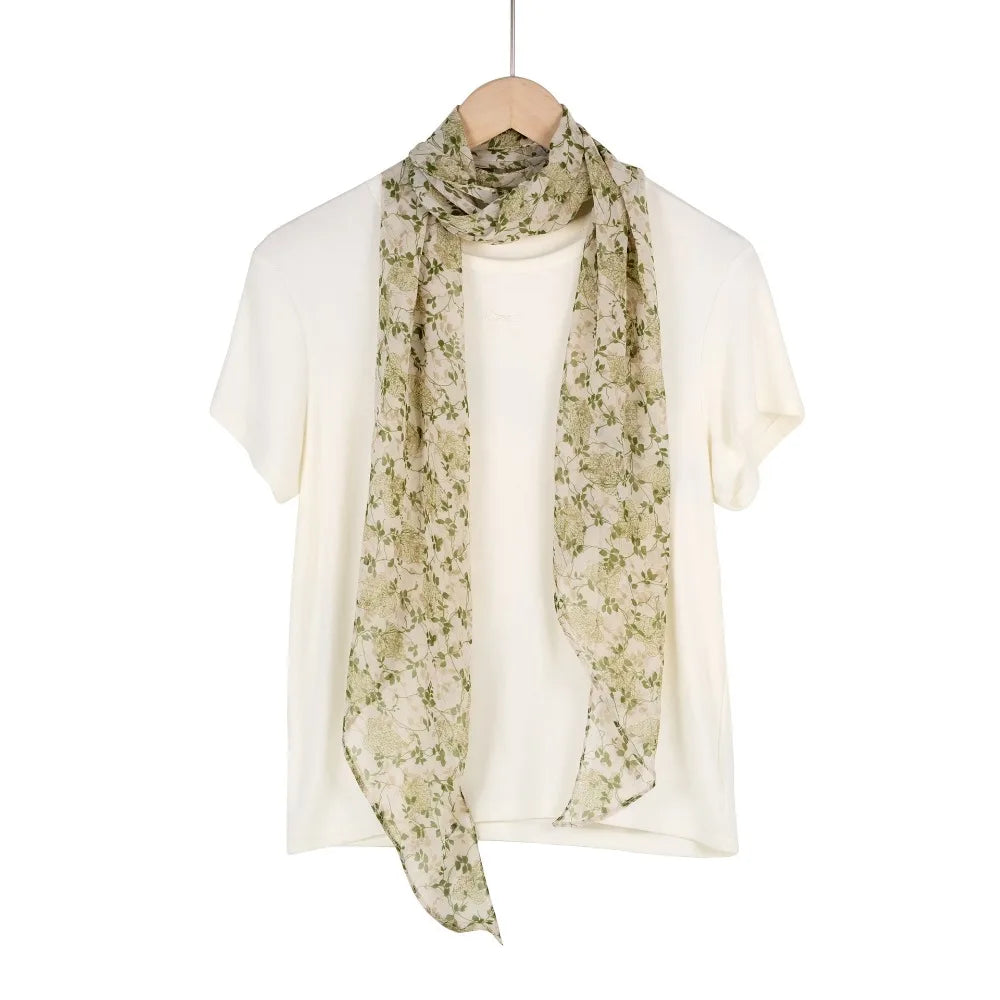 Retro Leopard Print Scarf Flower Headband | 9 Colors Scarf Headband Qme Style H