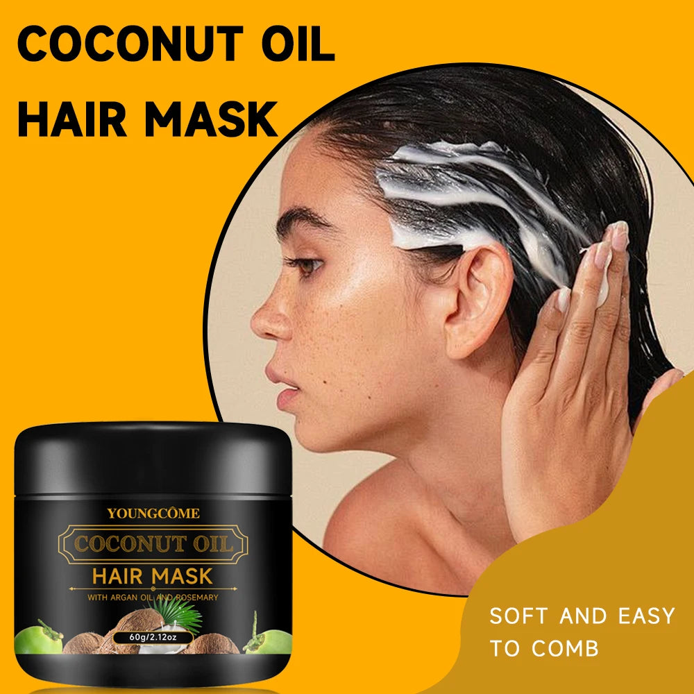 YOUNGCOME Coconut Oil Hair Mask – Rosemary & Ginger, All Types Coconut Oil Hair Mask Qst