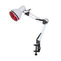 150W Red & Near Infrared Light Therapy Lamp 180° Adjustable Infrared Therapy Lamp Qst Clip Style-White