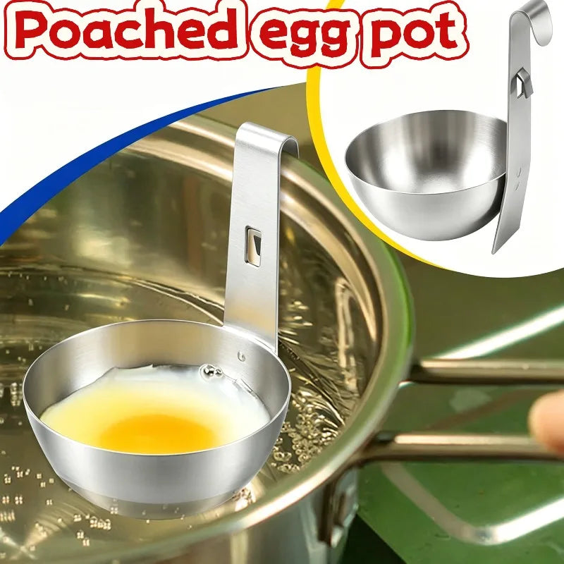 Stainless Steel Non-Stick Egg Poacher Bowl & Mold Egg Poacher Mold Qme