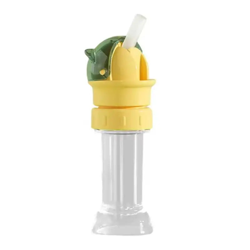 Spill-Proof Water Bottle Straw Lid with Dustproof Storage Box Bottle Lid Accessory Qme Green