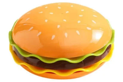 Stackable Hamburger Plate Set – 6-Layer Mini Dinner & Sauce Bowls Stackable Plate Set Qme 5-piece set
