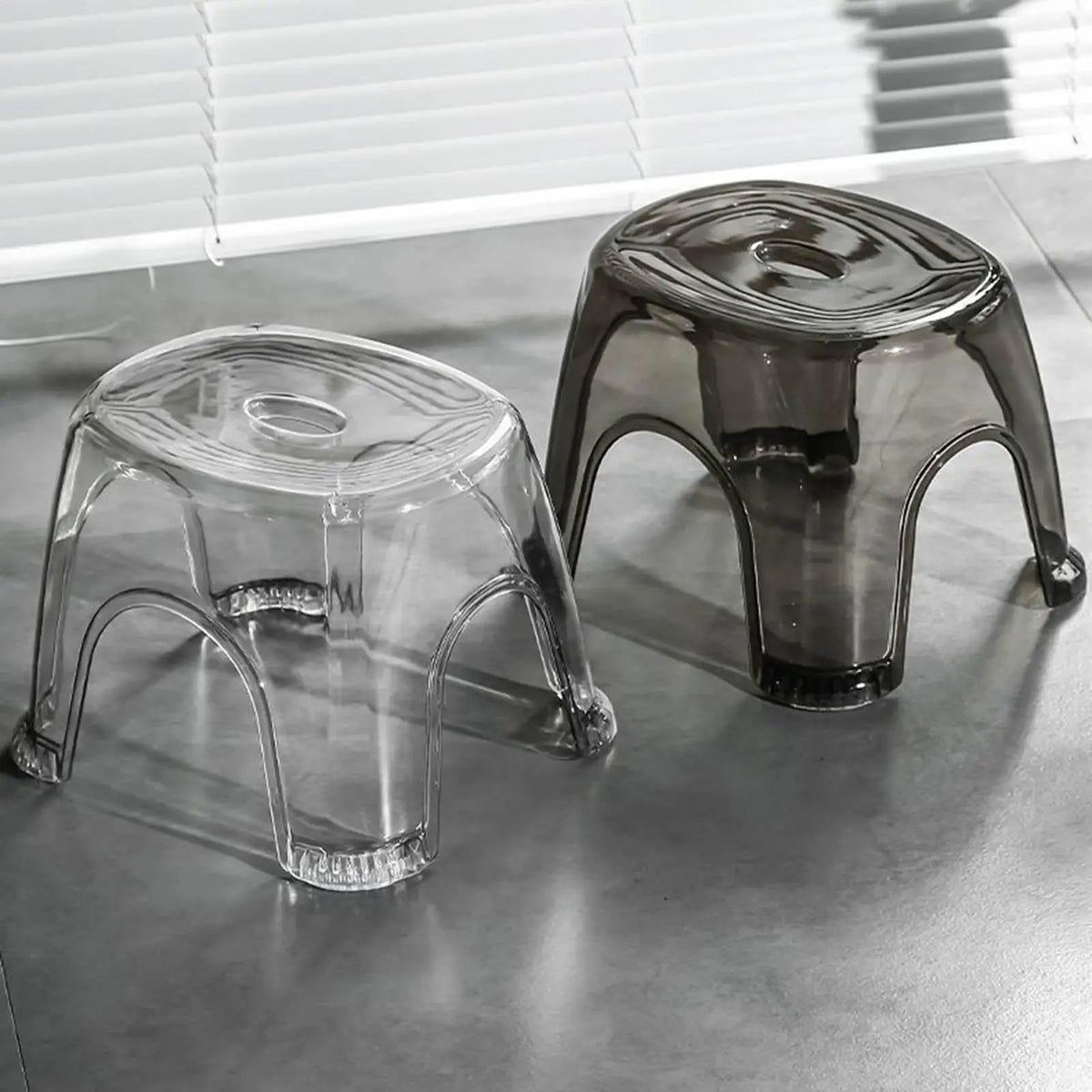 Clear Non-Slip Waterproof Bathroom Step Stool – Transparent Bathroom Step Stool Qme